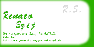 renato szij business card